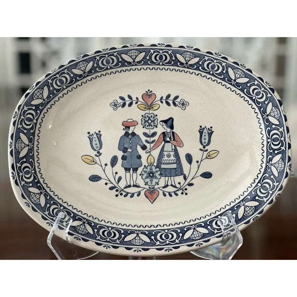 Johnson Brothers Staffordshire Old Granite Hearts & Flowers Platter